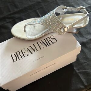 Dream Pairs Glittering Silver Sandals